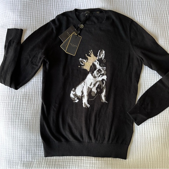 Ted Baker Top with Frenchie Bulldog - US 6 - Picture 6 of 9